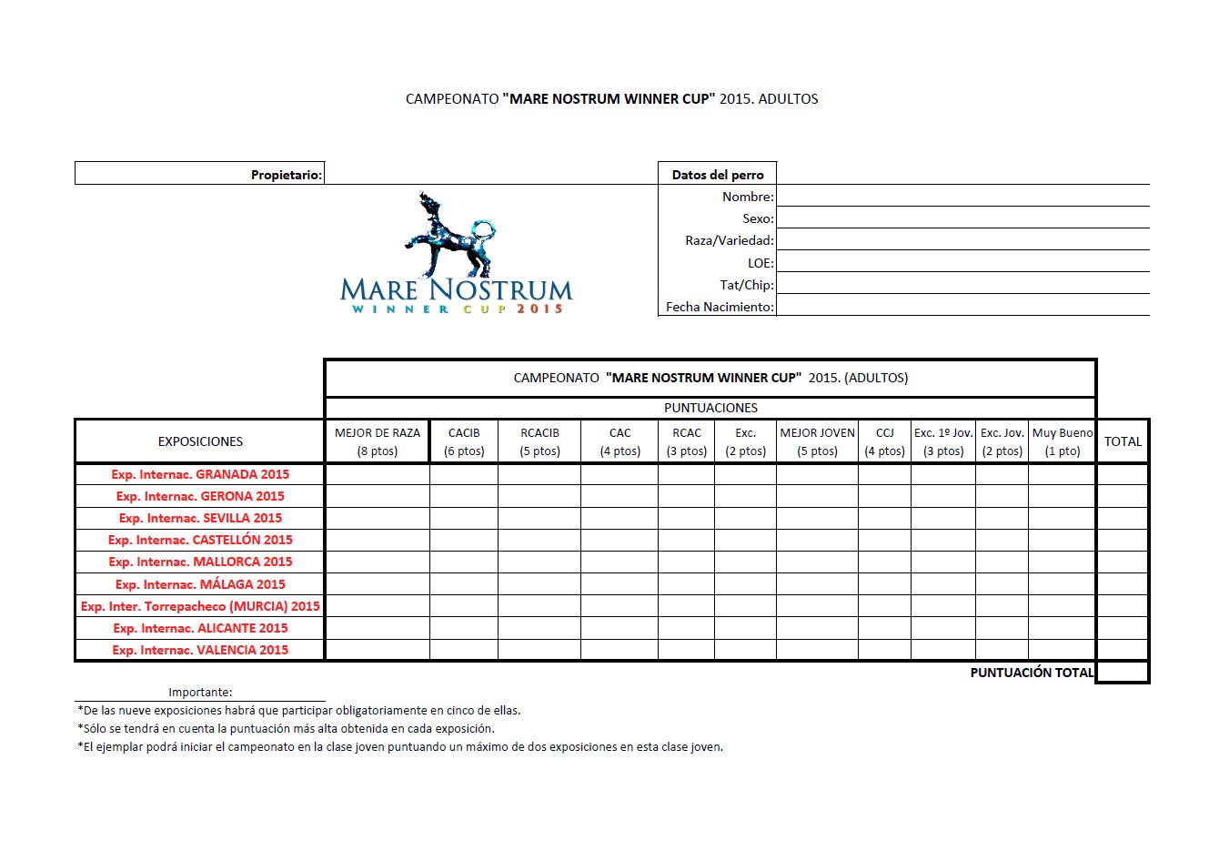 Inscripciones Mare Nostrum